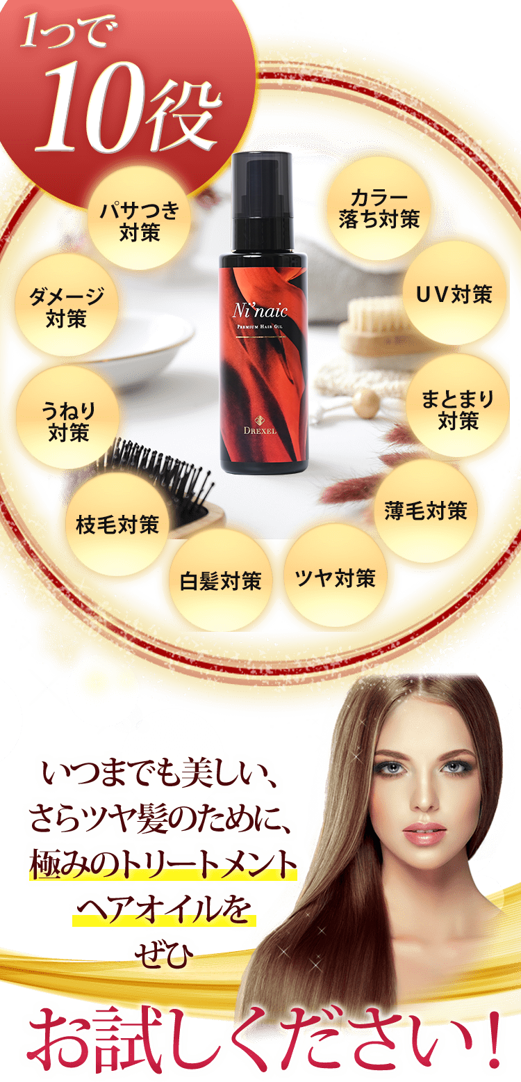 値下げ【新品・未使用】DREXEL ニネイク　ヘアオイル　100ml 2本セット ニネイク（Ni'naic）公式-[DREXEL] |頭皮からケアするヒト型幹細胞培養